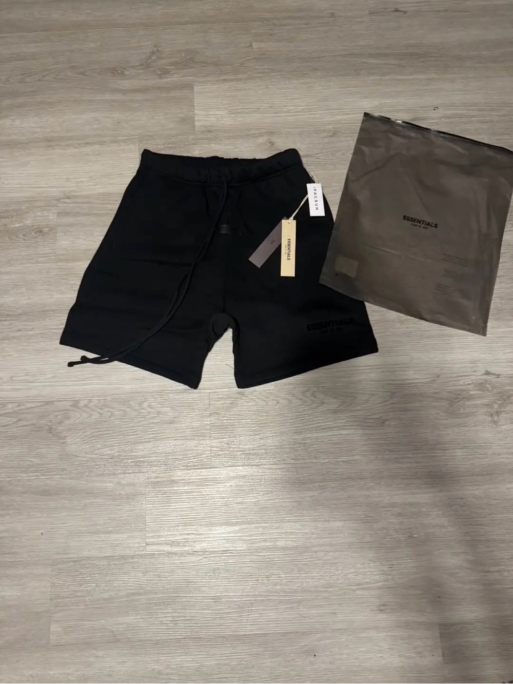 Essentials Black Athletic Fleece Shorts